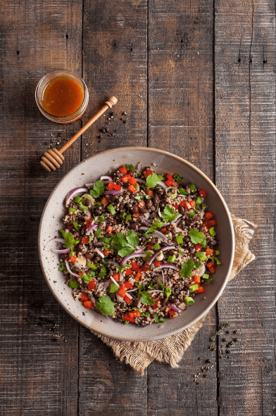 Recetas: Ensalada de porotos negros y quinoa | Iansa Agro